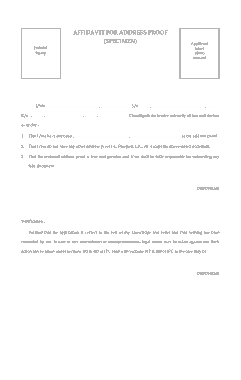 Free Download PDF Books, Verification of Address Affidavit Form Template