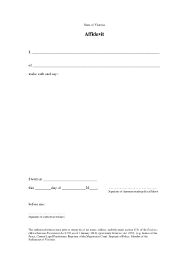 Free Download PDF Books, Affidavit Sworn Statement Form Template