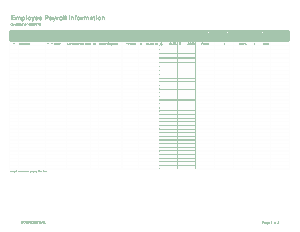 Free Download PDF Books, Employee Payroll Information Excel Sample Template