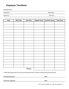 Free Download PDF Books, Payroll Timesheets for Employees Template
