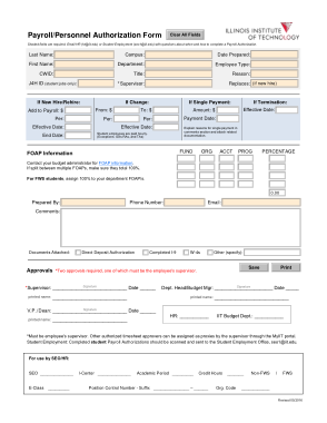 Free Download PDF Books, Payroll Personnel Authorization Form Template