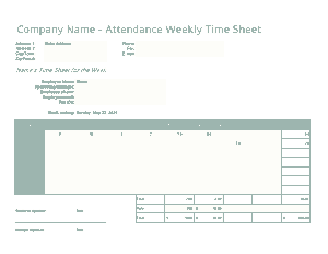 Free Download PDF Books, Payroll Time Sheet Attendance Calculator Template