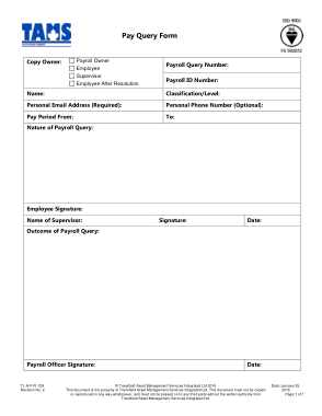 Free Download PDF Books, Payroll Query Form Template