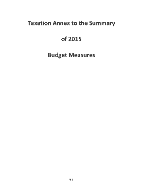Free Download PDF Books, Budget Measures Taxation Annex Summary Template