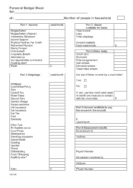 Free Download PDF Books, Sample Personal Budget Sheet Template