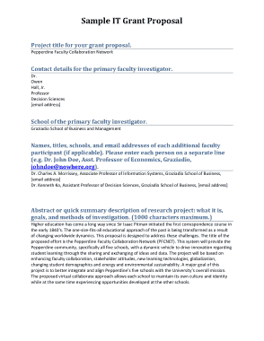 Free Download PDF Books, Sample IT Grant Proposal Template
