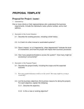 Free Download PDF Books, Blank Project Proposal Template