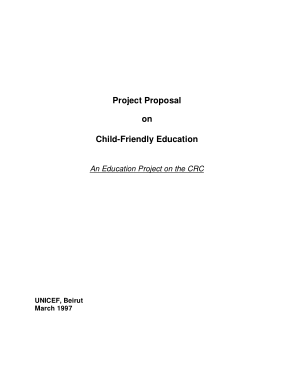 Free Download PDF Books, Child Friendly Education Project Proposal Template