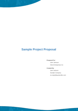 Free Download PDF Books, Sample Project Pricing Proposal Template