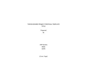 Free Download PDF Books, Thesis Degree Project Proposal Template