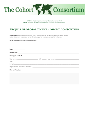 Free Download PDF Books, Cohort Consortium Project Proposal Template