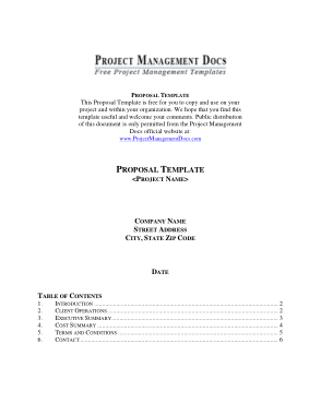 Free Download PDF Books, Free Project Management Proposal Sample Template