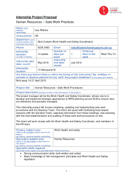 Free Download PDF Books, Internship HR Project Proposal Template