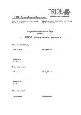 Free Download PDF Books, Project Proposal Cover Page Template