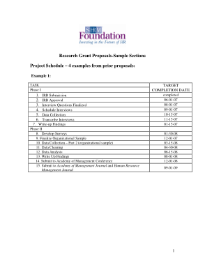 Free Download PDF Books, Project Proposal Schedule Template