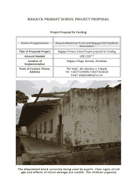 Free Download PDF Books, School Project Proposal Template