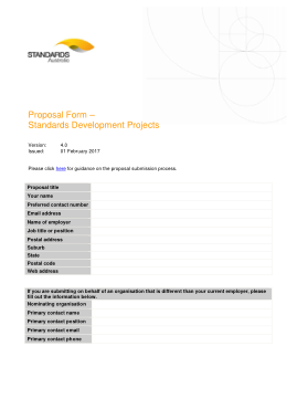 Free Download PDF Books, Standards Development Project Proposal Form Template