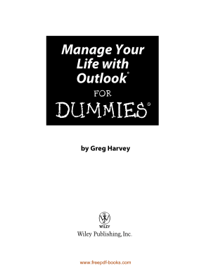 Manage Your Life With Outlook For Dummies