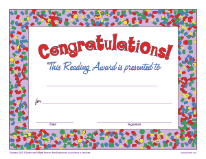 Free Download PDF Books, Simple Congratulation Certificate Template