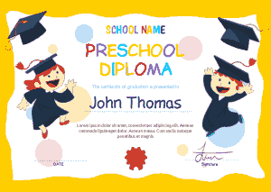Free Download PDF Books, Preschool Graduation Certificate Template