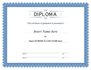 Free Download PDF Books, Student Diploma Graduation Certificate Template
