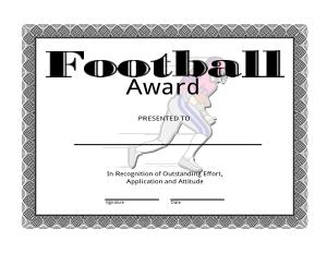 Free Download PDF Books, Football Award Certificate Template