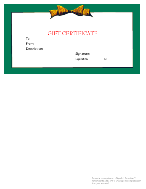 Free Download PDF Books, Custom Gift Certificate Template