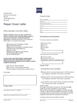 Free Download PDF Books, Repair Quotation Letter Template