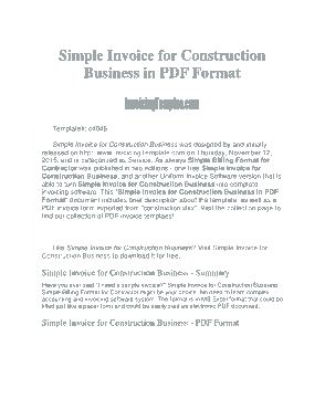 Free Download PDF Books, Construction Project Quotation Template