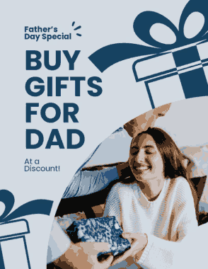 Free Download PDF Books, Fathers Day Sale Flyer Template