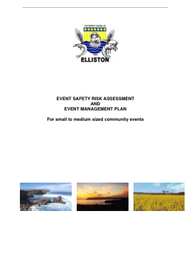 Free Download PDF Books, Event Management Risk Assessment Template