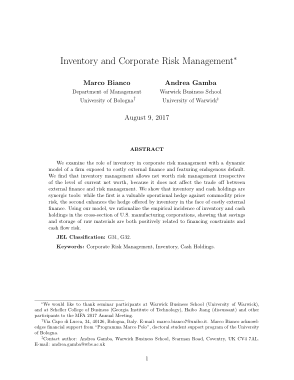 Free Download PDF Books, Inventory and Corporate Risk Management Sample Template