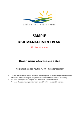 Free Download PDF Books, Risk Management Plan Guide Only Template