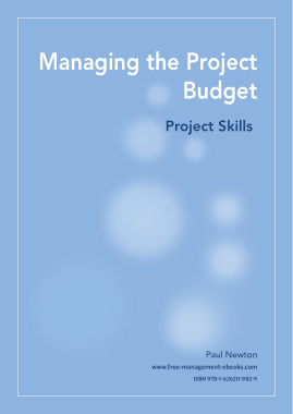 Free Download PDF Books, Project Budget Management Skills Template