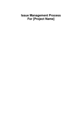 Free Download PDF Books, Project Issue Management Process Template