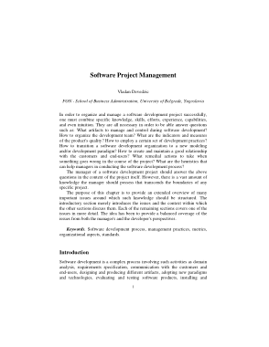 Free Download PDF Books, Software Project Management Template