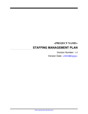 Free Download PDF Books, Staffing Project Management Plan In Word Template