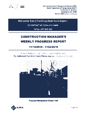 Free Download PDF Books, Construction Managers Weekly Progress Report Template