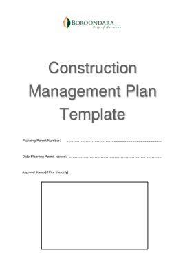 Free Download PDF Books, Standard Construction Management Plan Template