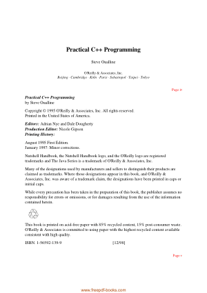 Free Download PDF Books, Practical C++ Programming 1995