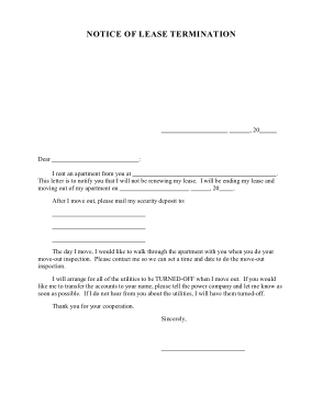 Free Download PDF Books, Notice of Cancellation Letter For Lease Termination Template
