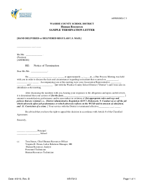 Free Download PDF Books, Sample Notice Termination Letter Template