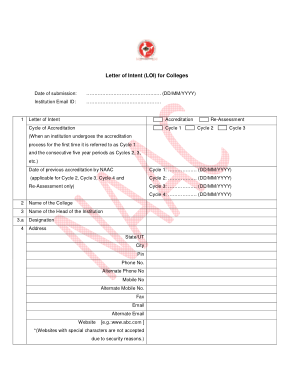 Free Download PDF Books, College Letter of Intent Template