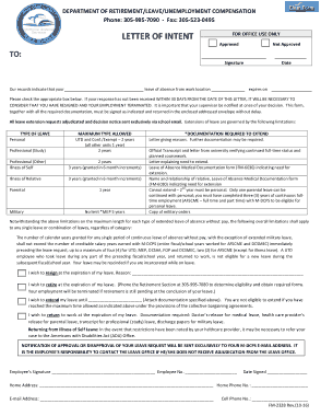 Free Download PDF Books, Military Retirement Letter of Intent Template