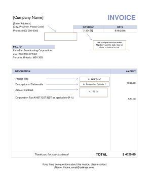 Free Download PDF Books, Basic Contractor Invoice Template