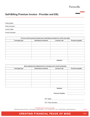 Free Download PDF Books, Example Self Billing Invoice Template