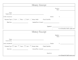 Free Download PDF Books, Cash Invoice Money Recept Format Template