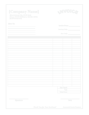 Free Download PDF Books, Blank Commercial Invoice Template