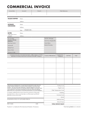 Free Download PDF Books, Export Commercial Sales Invoice Template