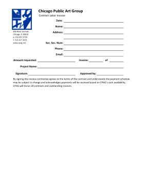 Free Download PDF Books, Contract Labor Invoice Free Template